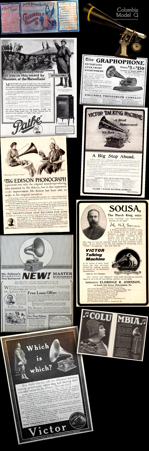 Phonograph, Gramophone, Talking Machine, Graphophone, Grafanola, Victrola, Victor Talking Machine, Edison, Diamond Disc, Sonora, Sonata, Silvertone, Brunswick, His Master's Voice, HMV, Berliner, Johnson, Consolidated, Unites, Paramount, Victory, BlueBird, Columbia, Record Needle, Record Player, Victrola Needle, Gramaphone, Advertising, Ads, Vintage, Antique, Antique record player, Sears, Zonophone, stylus, sapphire tip, Needle, Needles, 